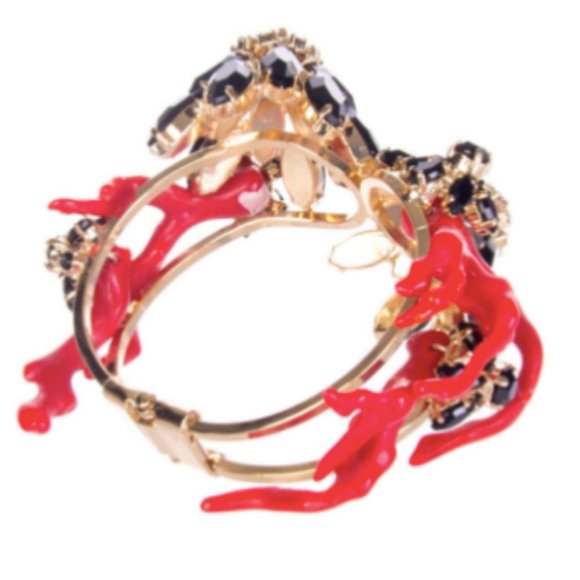 DSQUARED2 Bangle Bracelet Coral & Crystal - Picture 2 of 5